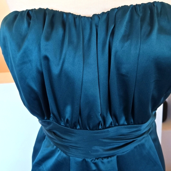 TORRID Teal Satin Peplum Bustier Sleeveless Top Size 4X - Picture 5 of 12